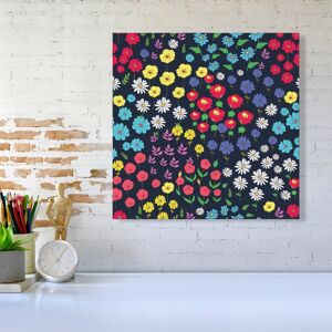 WRT Ltd Multicoloured Flower Pattern Canvas - Large 30" x 30" WRT Ltd Multicoloured Flower Pattern Canvas - Large 30" x 30"