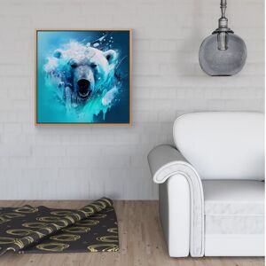WRT Ltd Polar Bear Face Splashart Framed Canvas - 30" x 30" - Pine WRT Ltd Polar Bear Face Splashart Framed Canvas - 30" x 30" - Pine