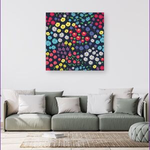 WRT Ltd Multicoloured Flower Pattern Canvas - Small 10" x 10" WRT Ltd Multicoloured Flower Pattern Canvas - Small 10" x 10"