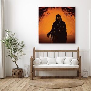WRT Ltd A Spooky Black And Orange Ghost Canvas - Medium 16" x 16" WRT Ltd A Spooky Black And Orange Ghost Canvas - Medium 16" x 16"