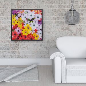 WRT Ltd Spring Flowers Framed Canvas - 16" x 16" - Black WRT Ltd Spring Flowers Framed Canvas - 16" x 16" - Black