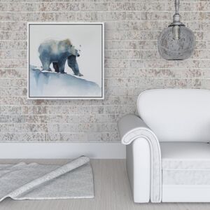 WRT Ltd Polar Bear Watercolour Framed Canvas - 16" x 16" - White WRT Ltd Polar Bear Watercolour Framed Canvas - 16" x 16" - White