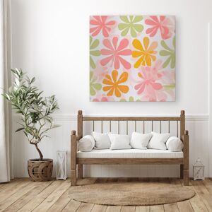 WRT Ltd Yellow And Pink Flowers Canvas - Medium 16" x 16" WRT Ltd Yellow And Pink Flowers Canvas - Medium 16" x 16"