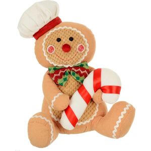 XS-Stock.com Ltd Fabric Gingerbread Figure Sitting Christmas Decoration 33cm - Man XS-Stock.com Ltd Fabric Gingerbread Figure Sitting Christmas Decoration 33cm - Man