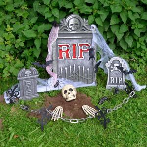 XS-Stock.com Ltd 23pc Tombstone Set Halloween Party Graveyard Decorations XS-Stock.com Ltd 23pc Tombstone Set Halloween Party Graveyard Decorations
