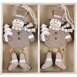 XS-Stock.com Ltd Set Of 6 Novelty Christmas Wooden Tree Decorations Boxed - Snowman Legs XS-Stock.com Ltd Set Of 6 Novelty Christmas Wooden Tree Decorations Boxed - Snowman Legs