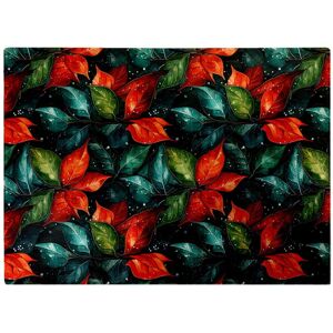 WRT Ltd Christmas Watercolour Holly Leaf Glass Chopping Board WRT Ltd Christmas Watercolour Holly Leaf Glass Chopping Board