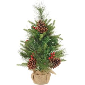 XS-Stock.com Ltd 2ft (60cm) Christmas Tree Red Berries Cones Mixed Pine Jute Base XS-Stock.com Ltd 2ft (60cm) Christmas Tree Red Berries Cones Mixed Pine Jute Base