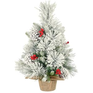 XS-Stock.com Ltd 2ft (60cm) Christmas Tree Snow Flocked Cones Berries Jute Base XS-Stock.com Ltd 2ft (60cm) Christmas Tree Snow Flocked Cones Berries Jute Base