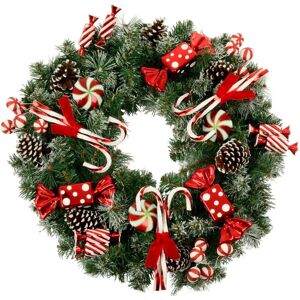 XS-Stock.com Ltd 30" Christmas Wreath Candy Canes Sweets Snow Pine Cones XS-Stock.com Ltd 30" Christmas Wreath Candy Canes Sweets Snow Pine Cones
