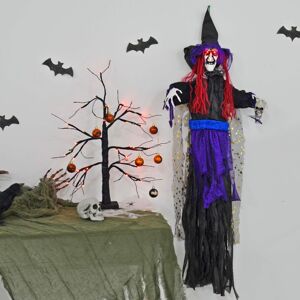 XS-Stock.com Ltd 4ft Hanging Witch Light Up Eyes Sounds Halloween Decoration XS-Stock.com Ltd 4ft Hanging Witch Light Up Eyes Sounds Halloween Decoration