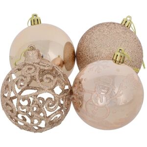 XS-Stock.com Ltd 24pk Mixed Metallic Christmas Tree Baubles Bumper Set 8cm - Rose Gold XS-Stock.com Ltd 24pk Mixed Metallic Christmas Tree Baubles Bumper Set 8cm - Rose Gold