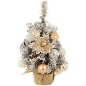 XS-Stock.com Ltd 60cm Snowy Grey Xmas Mini Tree With Gold/Silver Decorations XS-Stock.com Ltd 60cm Snowy Grey Xmas Mini Tree With Gold/Silver Decorations