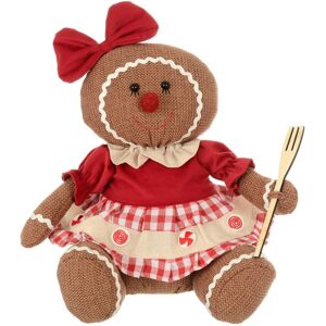 XS-Stock.com Ltd Christmas Gingerbread Figure Fabric Decoration Sitting 33cm - Lady XS-Stock.com Ltd Christmas Gingerbread Figure Fabric Decoration Sitting 33cm - Lady