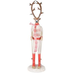 XS-Stock.com Ltd Skiing Reindeer Christmas Decoration Figure Ornament Festive - White XS-Stock.com Ltd Skiing Reindeer Christmas Decoration Figure Ornament Festive - White