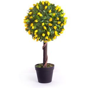 Best Artificial Ltd Best Artificial 2ft - 60cm Tulip Ball Tree - Yellow Best Artificial Ltd Best Artificial 2ft - 60cm Tulip Ball Tree - Yellow