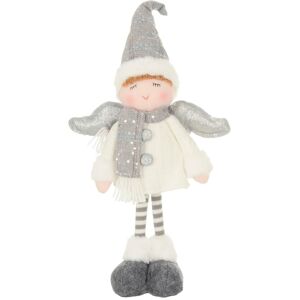 XS-Stock.com Ltd Christmas Fairy Standing Figure Grey White Silver Wings 41cm - White XS-Stock.com Ltd Christmas Fairy Standing Figure Grey White Silver Wings 41cm - White