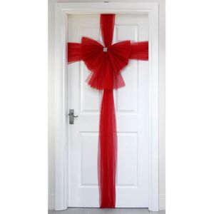 XS-Stock.com Ltd Christmas Door Bow Decoration Diamante Tie Red Silver - Red XS-Stock.com Ltd Christmas Door Bow Decoration Diamante Tie Red Silver - Red