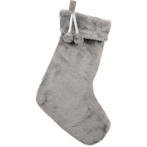 XS-Stock.com Ltd Large Christmas Stocking Plush Faux Fur Santa Gift Present 60cm - Grey XS-Stock.com Ltd Large Christmas Stocking Plush Faux Fur Santa Gift Present 60cm - Grey