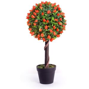 Best Artificial Ltd Best Artificial 2ft - 60cm Tulip Ball Tree - Orange Best Artificial Ltd Best Artificial 2ft - 60cm Tulip Ball Tree - Orange