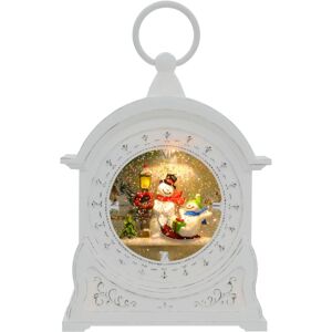 XS-Stock.com Ltd LED Glitter Water Spinner White Clock Christmas Decoration 27cm - Snowman XS-Stock.com Ltd LED Glitter Water Spinner White Clock Christmas Decoration 27cm - Snowman