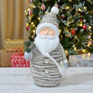 XS-Stock.com Ltd Christmas Figure Decoration Ceramic Pine Branch Rustic 45cm - Santa XS-Stock.com Ltd Christmas Figure Decoration Ceramic Pine Branch Rustic 45cm - Santa