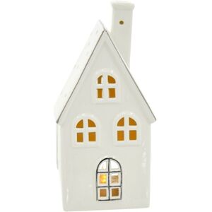 XS-Stock.com Ltd Christmas House Tea Light Candle Holder Decoration White 21cm XS-Stock.com Ltd Christmas House Tea Light Candle Holder Decoration White 21cm