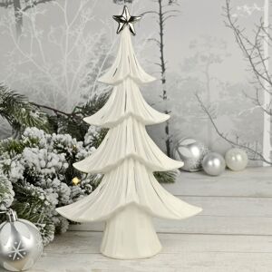 XS-Stock.com Ltd Christmas Tree Decoration Ornament White Ceramic Silver Star 30cm XS-Stock.com Ltd Christmas Tree Decoration Ornament White Ceramic Silver Star 30cm
