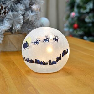 XS-Stock.com Ltd Light Up Christmas Crackle Ball Decoration LED Ornament 15cm - Santa & Sleigh XS-Stock.com Ltd Light Up Christmas Crackle Ball Decoration LED Ornament 15cm - Santa & Sleigh