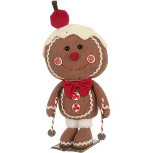 XS-Stock.com Ltd Mr Crimbo Skiing Gingerbread Man Christmas Fabric Figure 38cm XS-Stock.com Ltd Mr Crimbo Skiing Gingerbread Man Christmas Fabric Figure 38cm