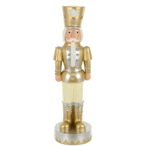 XS-Stock.com Ltd Large Light Up Nutcracker Christmas Ornament Gold Silver 78cm XS-Stock.com Ltd Large Light Up Nutcracker Christmas Ornament Gold Silver 78cm