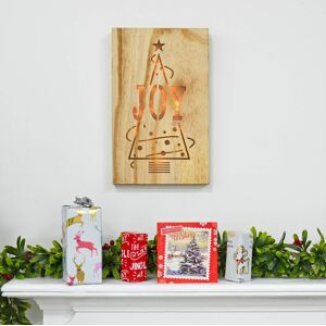 XS-Stock.com Ltd Light Up Joy Wooden Box Wall Plaque Christmas Decoration XS-Stock.com Ltd Light Up Joy Wooden Box Wall Plaque Christmas Decoration