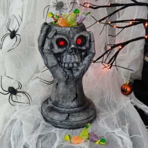 XS-Stock.com Ltd Light Up Skull Hand Candy Holder Halloween Decoration Grey 29cm XS-Stock.com Ltd Light Up Skull Hand Candy Holder Halloween Decoration Grey 29cm