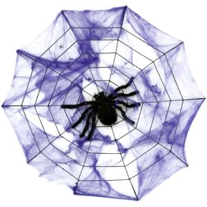 XS-Stock.com Ltd Purple LED Black Spider Halloween Decoration With Web XS-Stock.com Ltd Purple LED Black Spider Halloween Decoration With Web