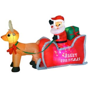 XS-Stock.com Ltd Santa Sleigh With Reindeer Inflatable Christmas Decoration XS-Stock.com Ltd Santa Sleigh With Reindeer Inflatable Christmas Decoration