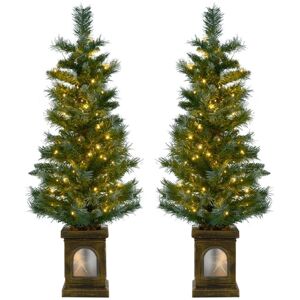 XS-Stock.com Ltd Set Of 2 Pre-Lit 4ft Christmas Trees Frosted Garden Pathway XS-Stock.com Ltd Set Of 2 Pre-Lit 4ft Christmas Trees Frosted Garden Pathway