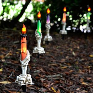 XS-Stock.com Ltd Set Of 5 LED Skeleton Candle Garden Stakes Halloween Prop 46cm XS-Stock.com Ltd Set Of 5 LED Skeleton Candle Garden Stakes Halloween Prop 46cm