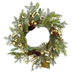 XS-Stock.com Ltd Snowberry Light Up Woodland Christmas Wreath Pine Cones 55cm XS-Stock.com Ltd Snowberry Light Up Woodland Christmas Wreath Pine Cones 55cm