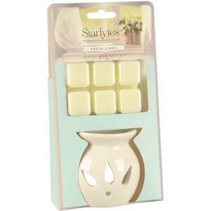 XS-Stock.com Ltd Starlytes Luxury Wax Melt Set White Ceramic Candle Holder 8cm - Fresh Linen XS-Stock.com Ltd Starlytes Luxury Wax Melt Set White Ceramic Candle Holder 8cm - Fresh Linen