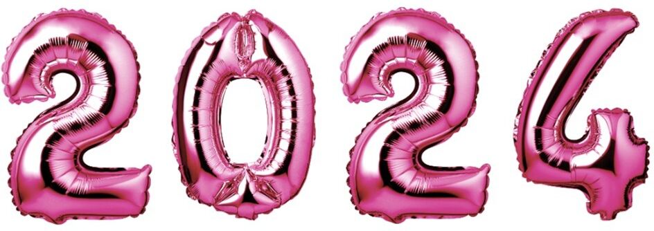 SPARKLES PARTYWARE 34" GIANT FOIL NUMBER BALLOONS SET 2024 HOT PINK