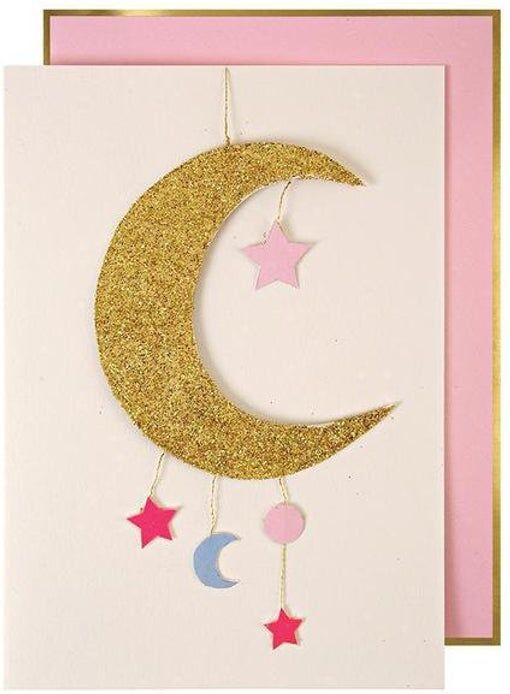 Baking Time Club Baby Girl Gold Moon Mobile Card