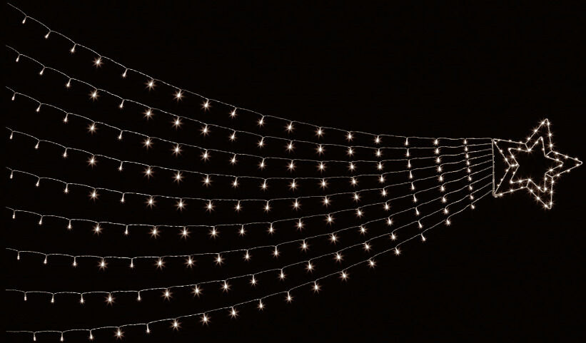 Gifts Direct 2 U Ltd Christmas Window Lights 320 White LEDs Indoor/Outdoor Mesh Net Shooting Star