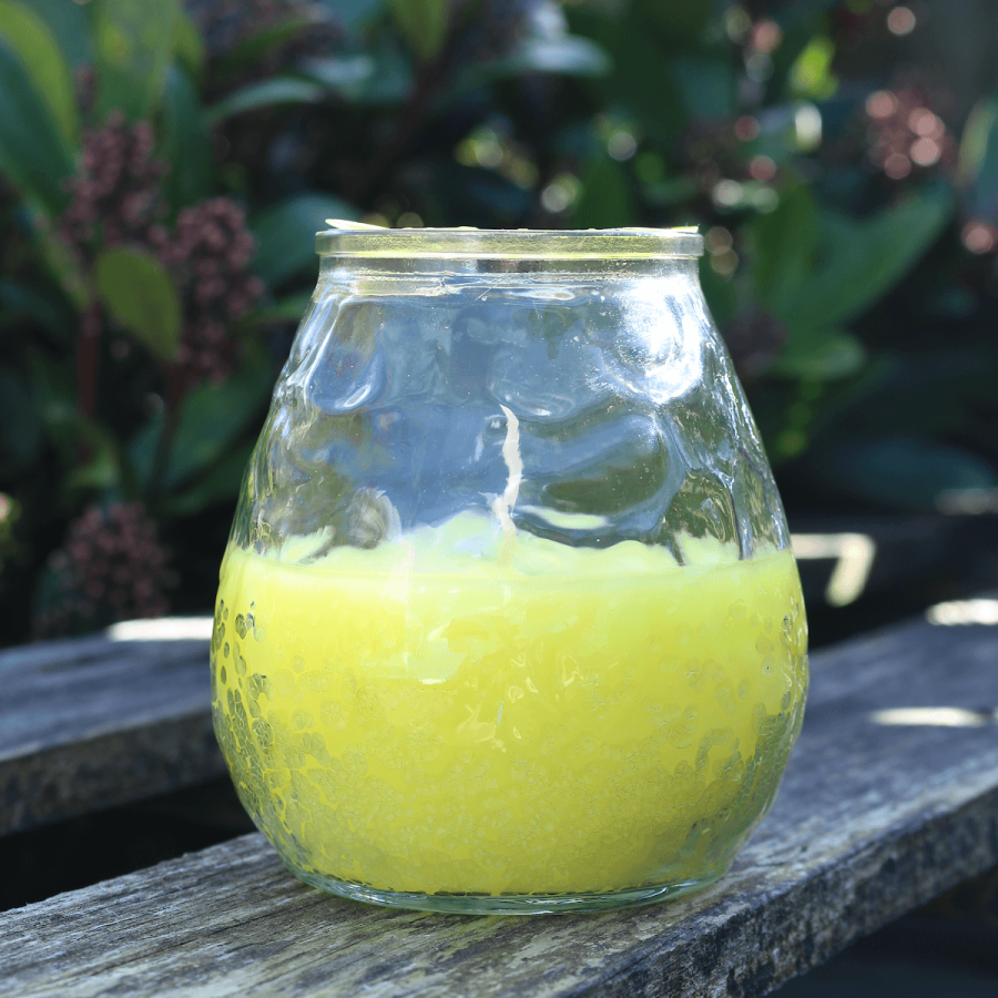 XS-Stock.com Ltd Citronella Candle Glass Jar Lemon Scented Outdoor Garden 40 Hours