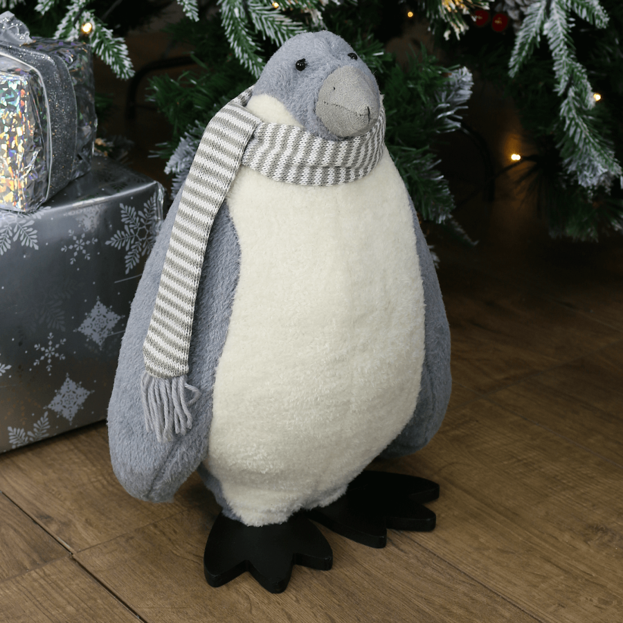 XS-Stock.com Ltd Standing Plush Emperor Penguin Christmas Novelty Decoration 36cm