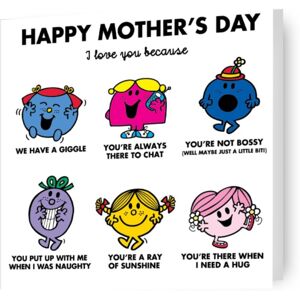 Danilo Promotions Ltd Mr Men & Little Miss 'I Love You Because' Mother's Day card