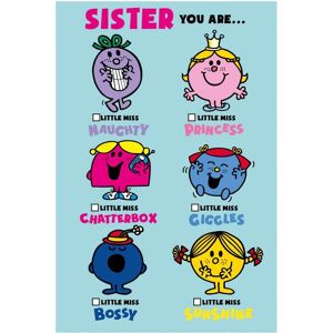 Danilo Promotions Ltd Mr Men & Little Miss Tick Box 'Sister' Birthday Card