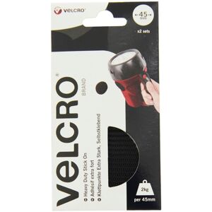 XS-Stock.com Ltd VELCRO® Brand Heavy Duty Stick On Large Coins 45mm 2 Sets - Black