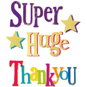 Danilo Promotions Ltd Brightside 'Super Huge' Thank You Card Danilo Promotions Ltd Brightside 'Super Huge' Thank You Card