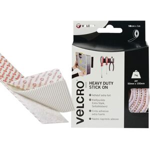 GHB Traders Limited VELCRO� Brand Heavy-Duty Stick On Tape 50mm x 1m White VEL60242