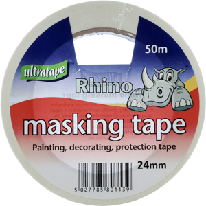 XS-Stock.com Ltd Ultratape Rhino 50m Masking Tape For Painting & Decorating - 24mm XS-Stock.com Ltd Ultratape Rhino 50m Masking Tape For Painting & Decorating - 24mm